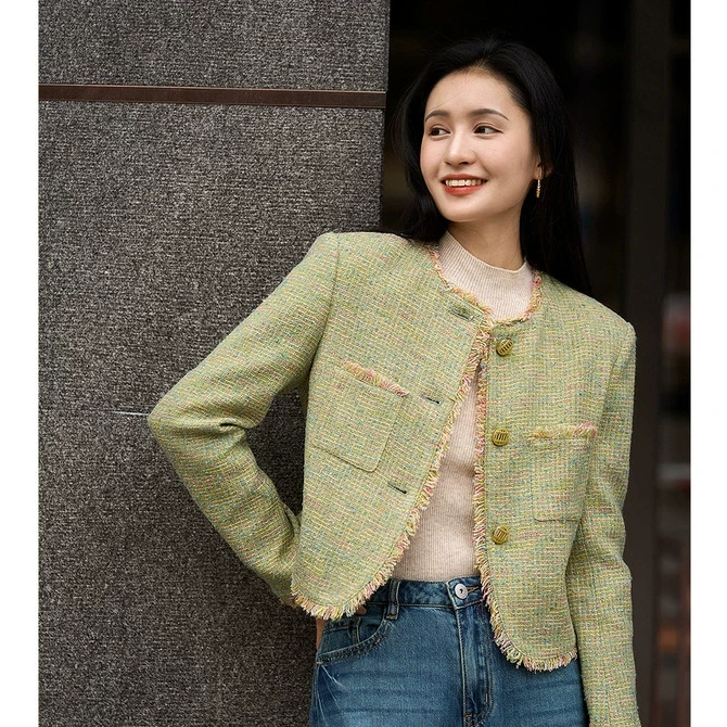 笑涵阁 2025年春新品融入骨子的优雅经典小香短外套女WTF764895AG