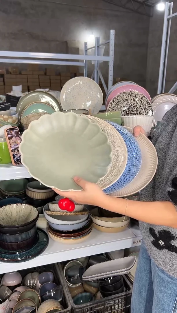 陶瓷外贸尾货瑕疵满20包邮X4大盘10.5英寸27厘米左右