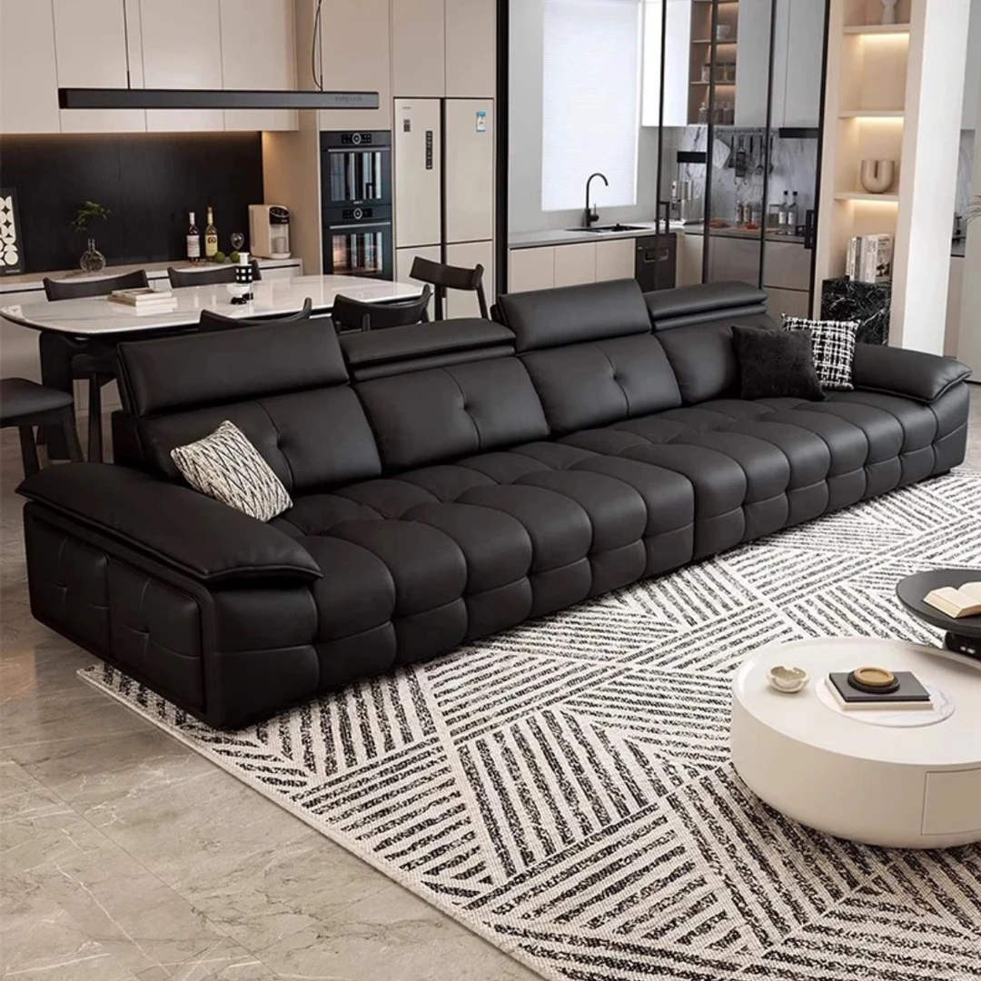 劳伦斯真皮高靠背客厅家用意式极简2025年新款爆款沙发大户型轻奢