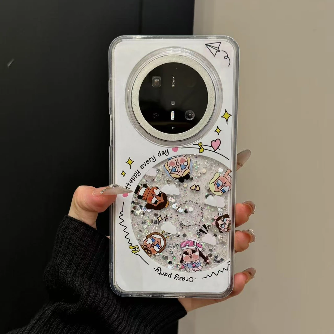 适用华为mate70pro+手机壳p70可爱ins流沙哭娃卡通mate60pro女款