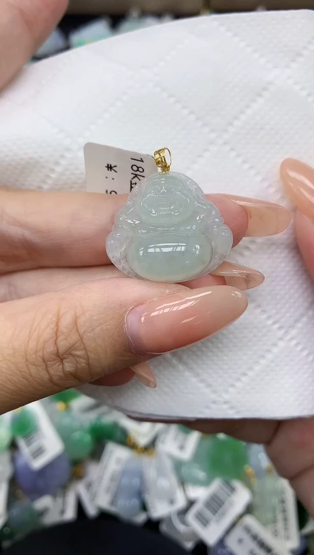 颈饰18K金镶嵌翡翠11111111111