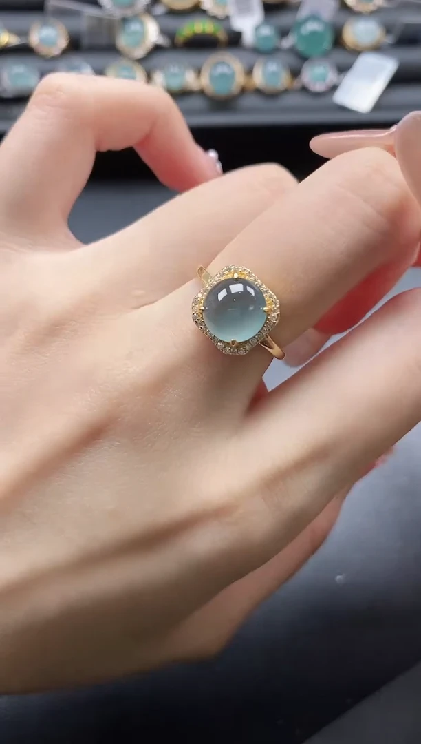 【闪购商品】翡翠戒指银S925镶嵌1111