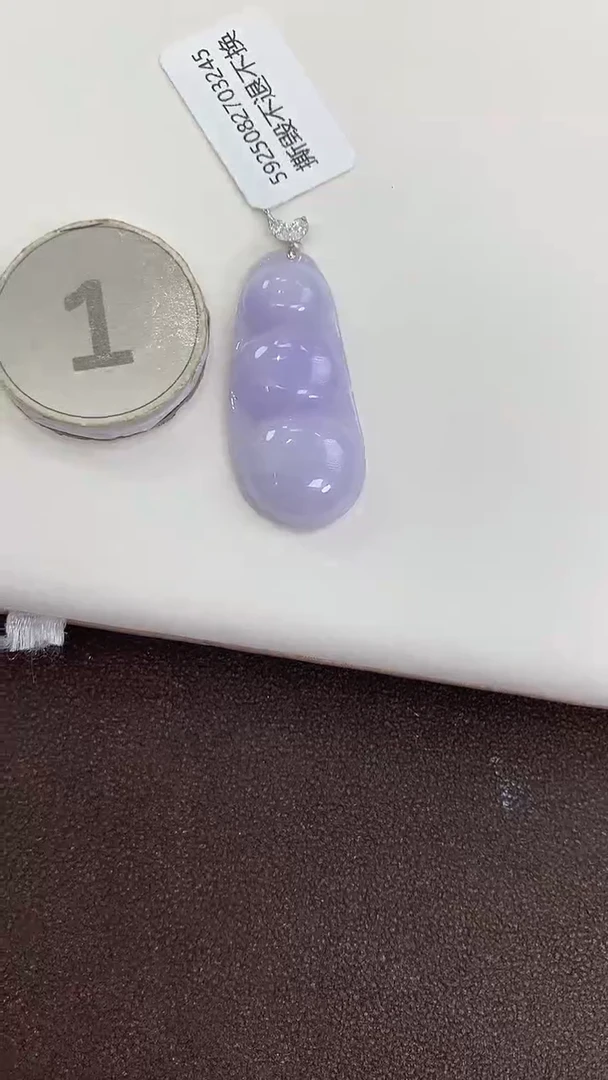 颈饰18K金镶嵌翡翠天然缅甸a货翡翠(多样性发其一