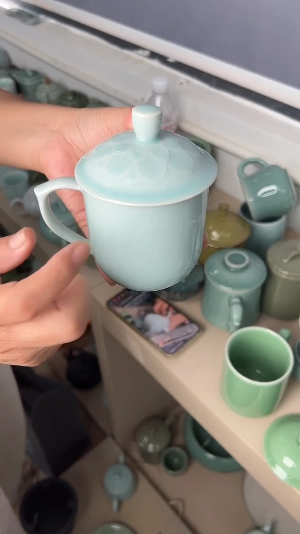 龙泉云间青瓷小米茶器