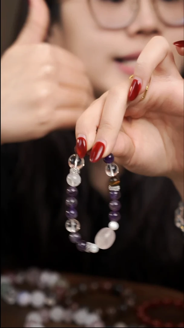 未镶嵌手链水晶天然巴紫