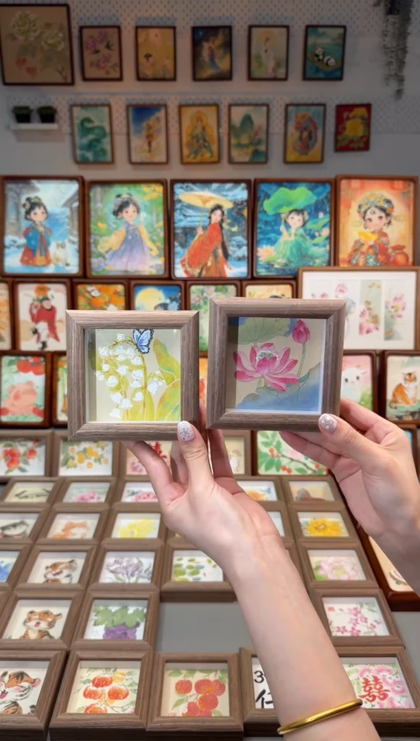 国画碧野荷花 铃兰花 一组11
