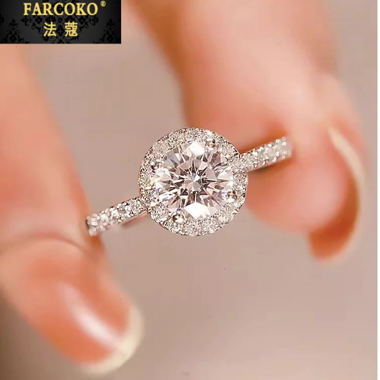法蔻结婚钻戒女款精致高级求婚戒指送女友老婆生日情人节礼物