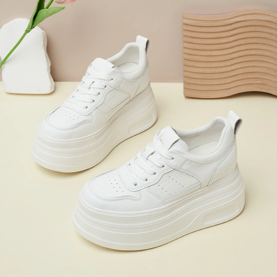 【平增高9cm】小个子内增高休闲鞋女百搭鞋春季小众系带女鞋3565