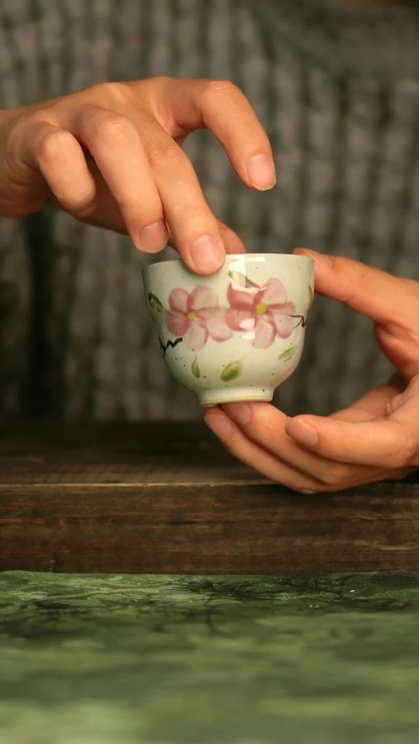 陶瓷青诗集手工手绘瓷器