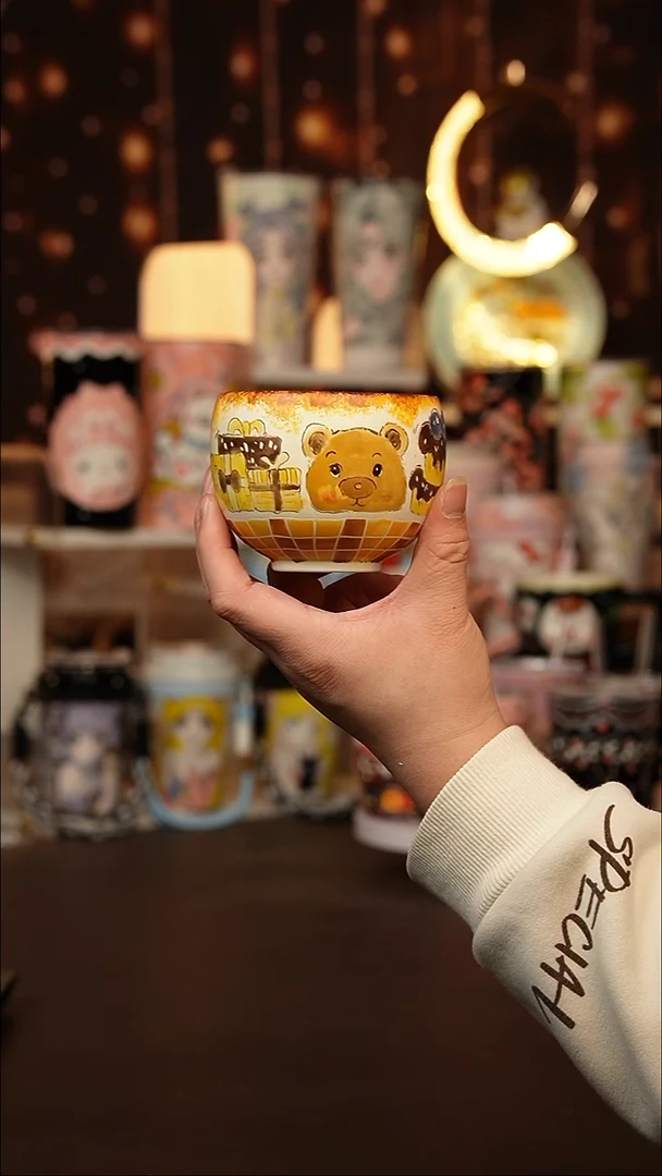 （玉泥）景德镇手工手绘文创陶瓷杯