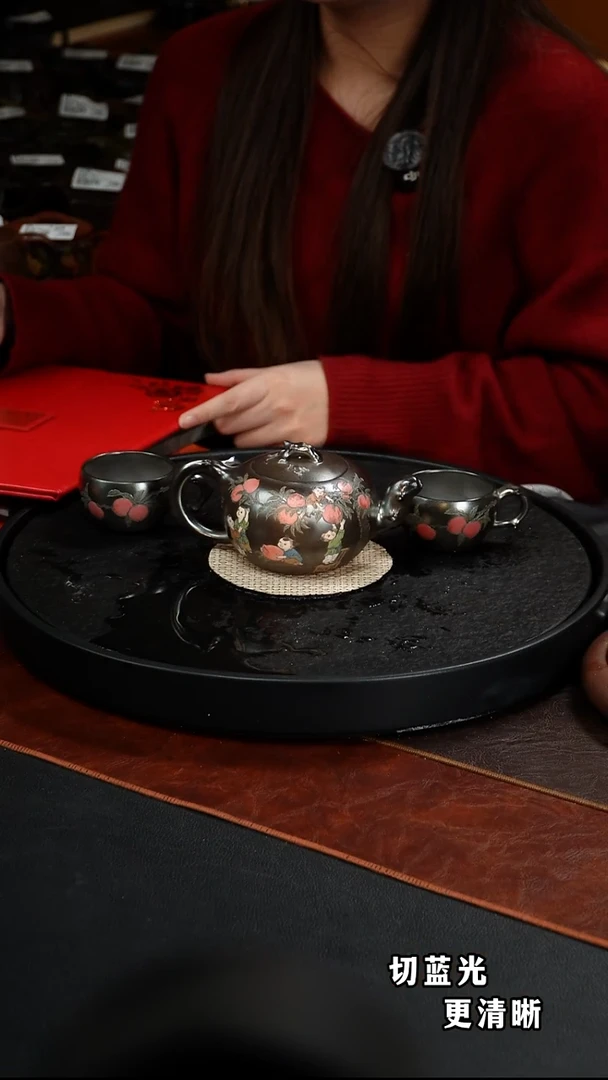 茶壶紫砂赵小俊 99套组  紫泥铁骨烧 300毫升