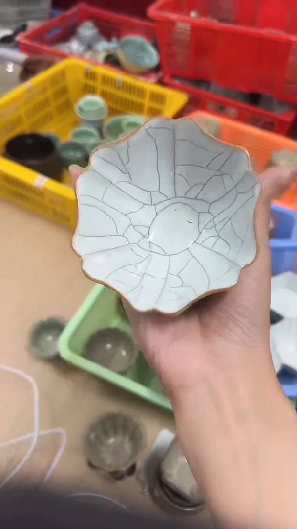 龙泉云间青瓷小米茶器