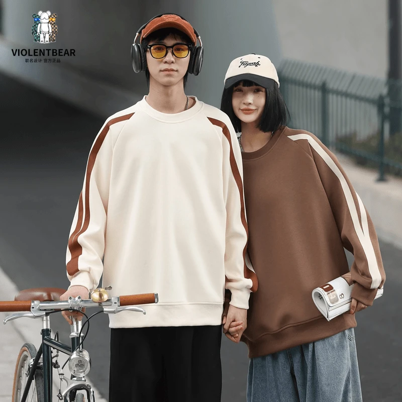 暴力熊时尚休闲宽松美式卫衣秋季男上衣潮流圆领套头男士长袖