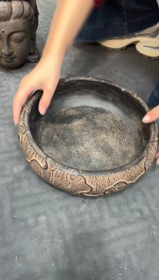 陶土【火山泥】荷韵盆