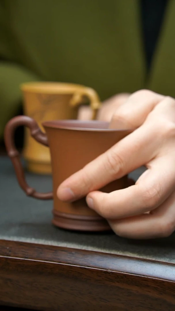 【闪购商品】紫砂茶壶双色花杯