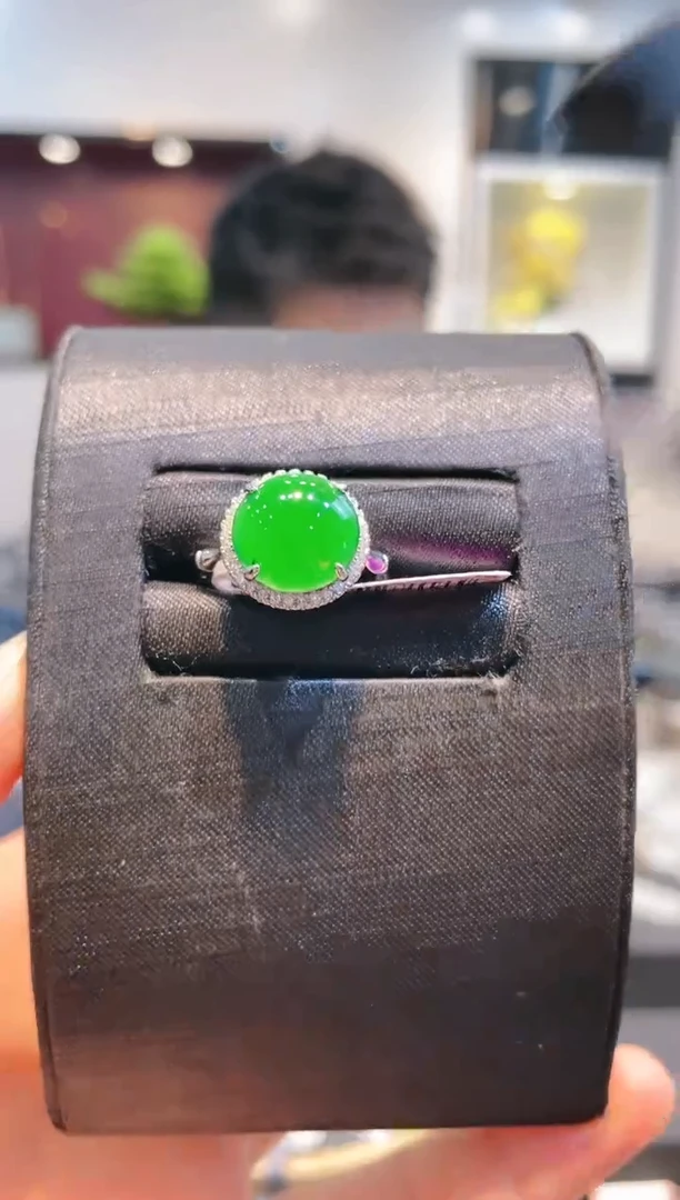 翡翠未镶嵌颈饰A23天然A货翡翠戒指