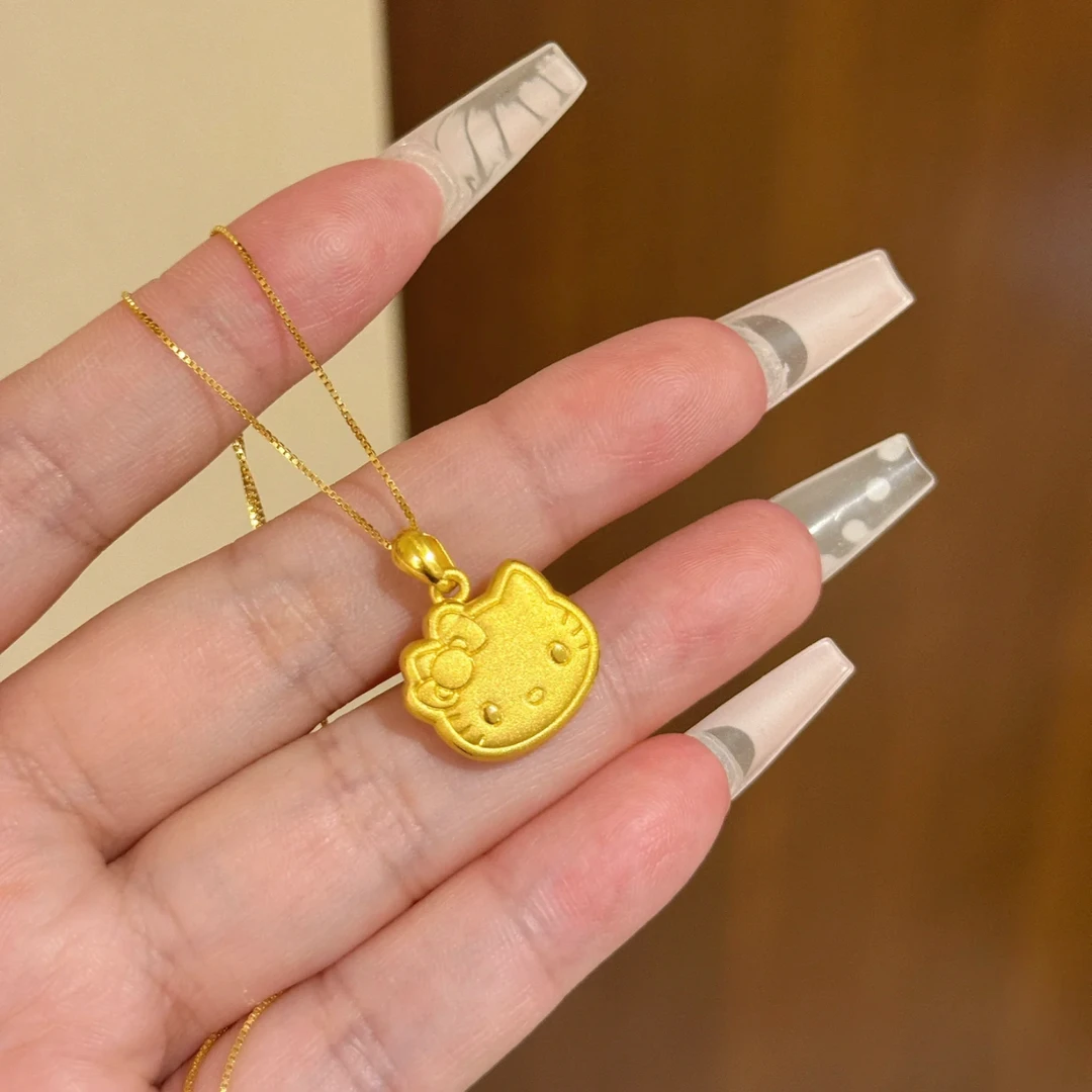 铜合金项链 可爱卡通kt猫项链时尚气质显白百搭少女心锁骨链