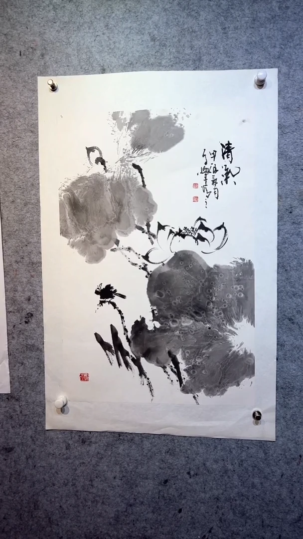 国画梦**唐张自学水墨画43