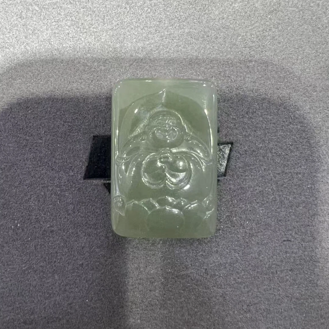 CBAI/菜百CY和田玉挂件 弥勒佛B 财神A