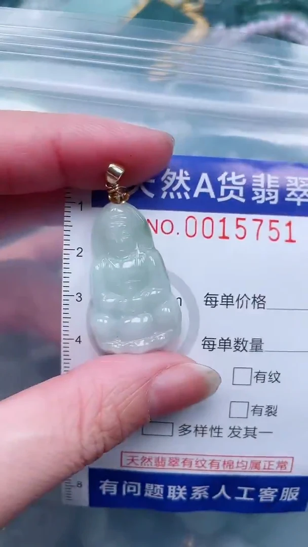 翡翠未镶嵌吊坠(赠链)1