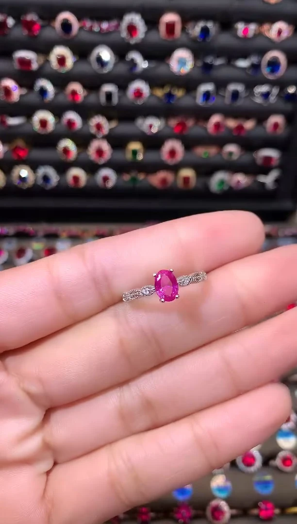 【闪购商品】蓝宝石戒指银S925镶嵌1