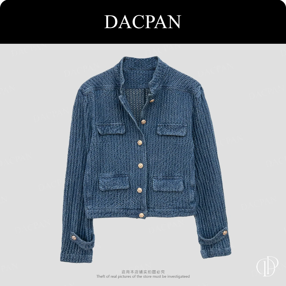 DACPAN-“香香公主”金属扣编织牛仔外套 2025/盼·YP411