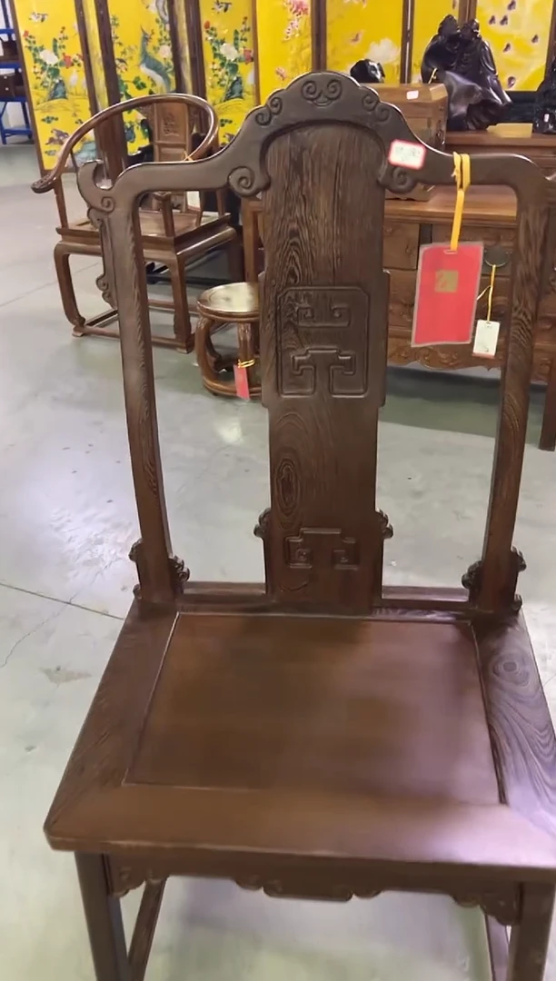 木焱*YK01M2-130065-拐子纹靠背椅
