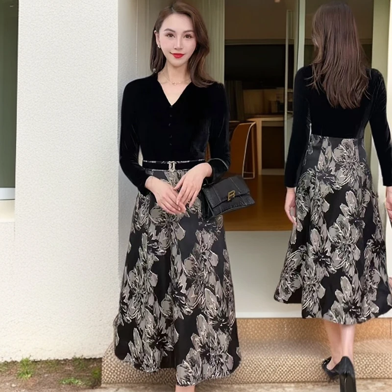 6157#【木兮兮专属】2026年秋冬季新款气质显瘦百搭休闲时尚连衣裙