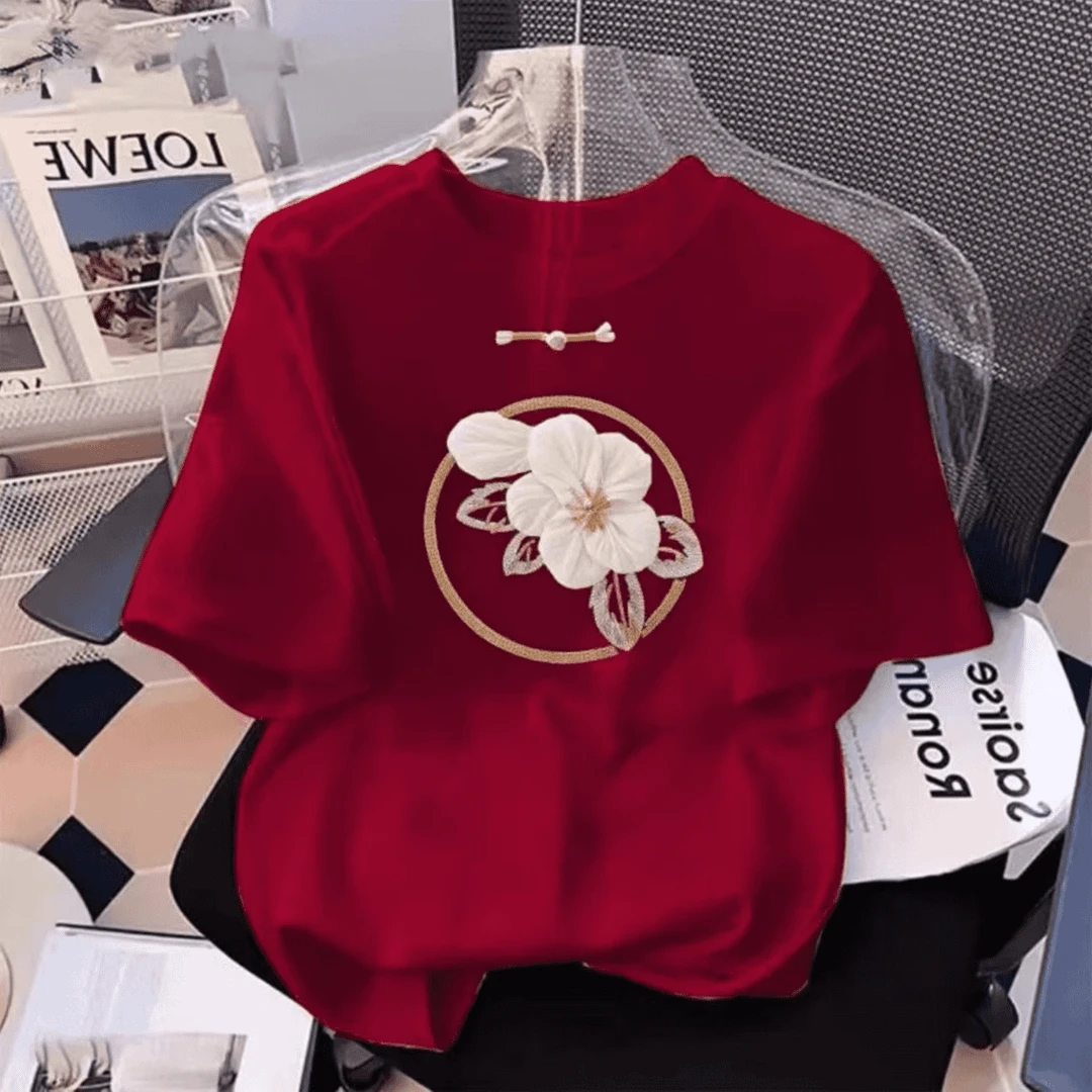 【100%纯棉】夏季女款女士时尚百搭潮流纯棉短袖t恤圆领显瘦半袖