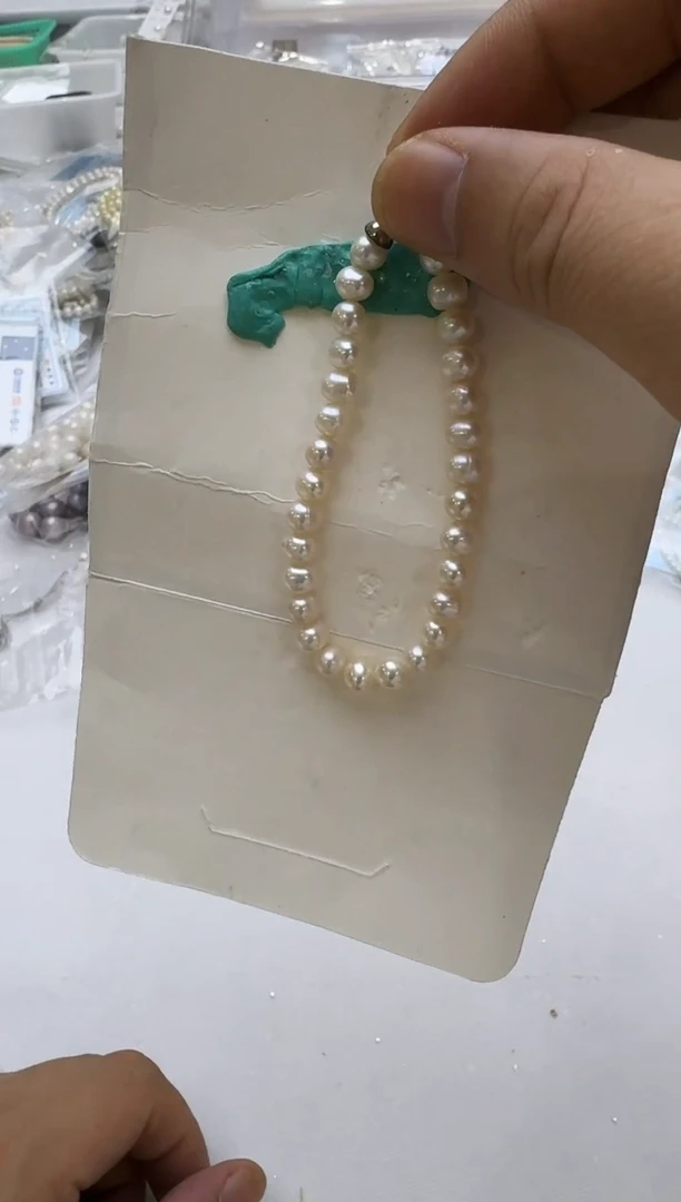 未镶嵌手链淡水珍珠6mm 双扣款