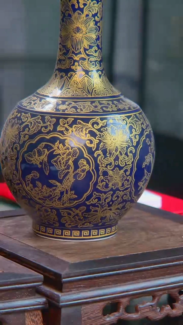 瓷央博文化交流瓷器描金瓶