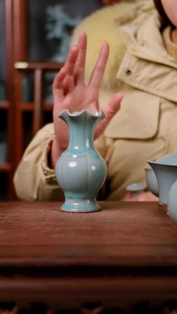 摆件陶青霁汝窑仿古釉