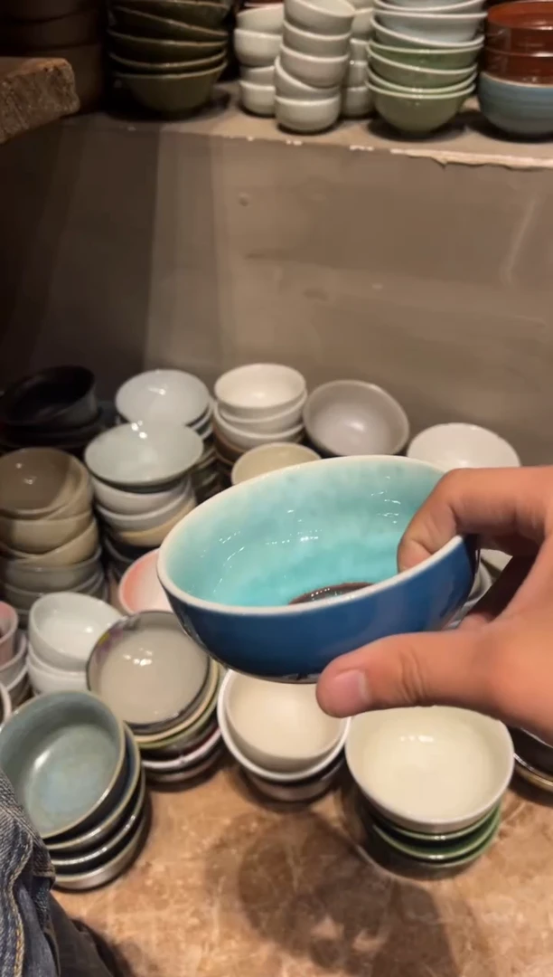 【闪购商品】瓷片491   玻化蓝小碗1个