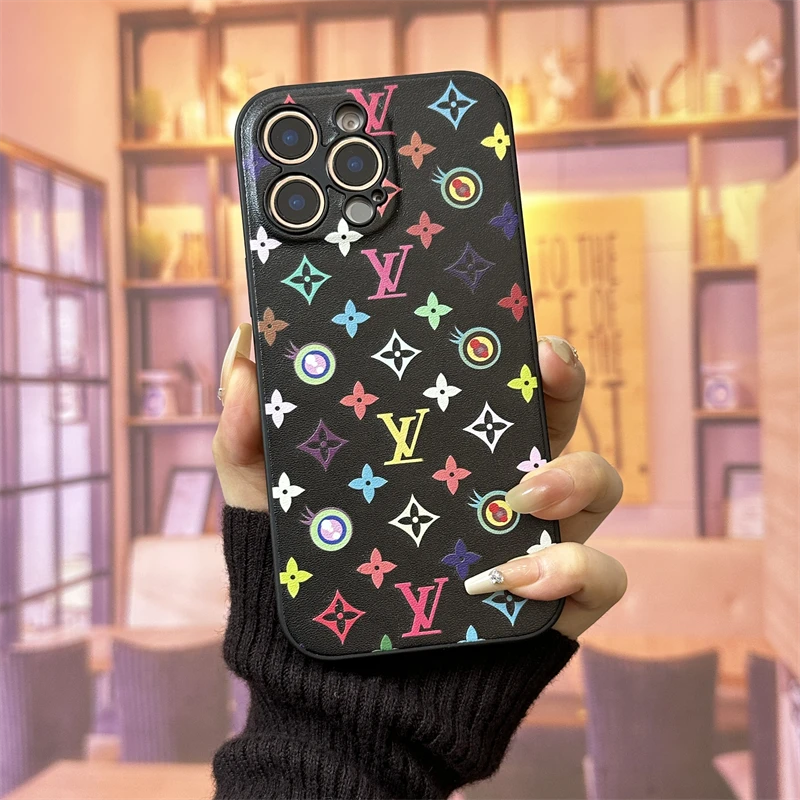 高级感适用苹果16promax手机壳新款15全包14防摔13女神潮牌老花lv