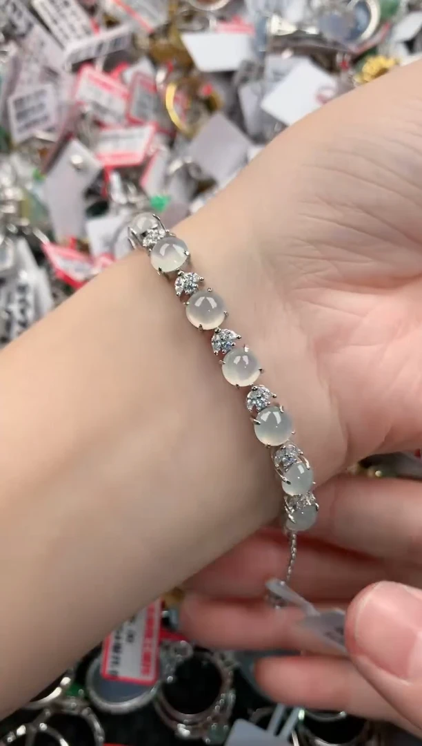 银S925镶嵌戒指翡翠101010----9