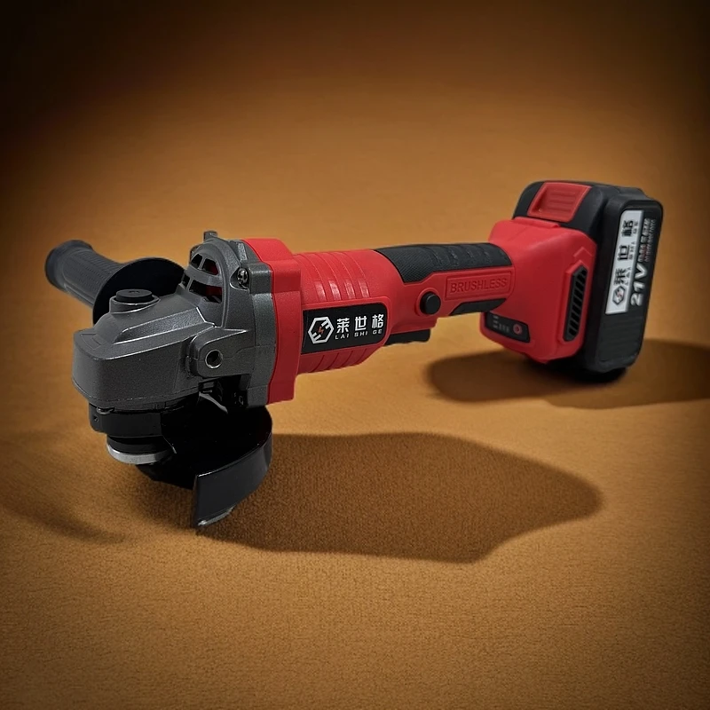 锂电无线角磨机 纯铜无刷电机 高转速 三档可调节  两电一充