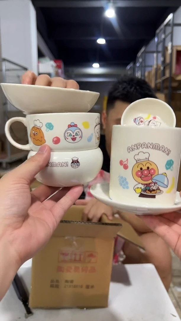 瓷片面包超人餐具6件套