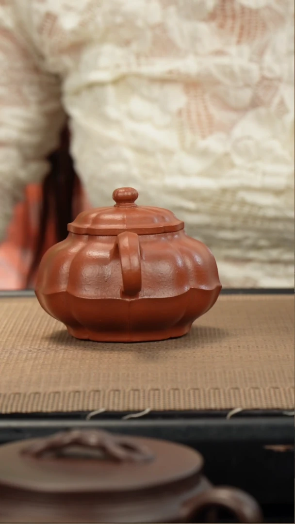 茶壶紫砂阿**茶生砂朱泥筋纹仙子150