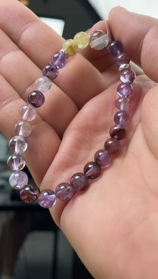 水晶手链未镶嵌紫幽灵手链69