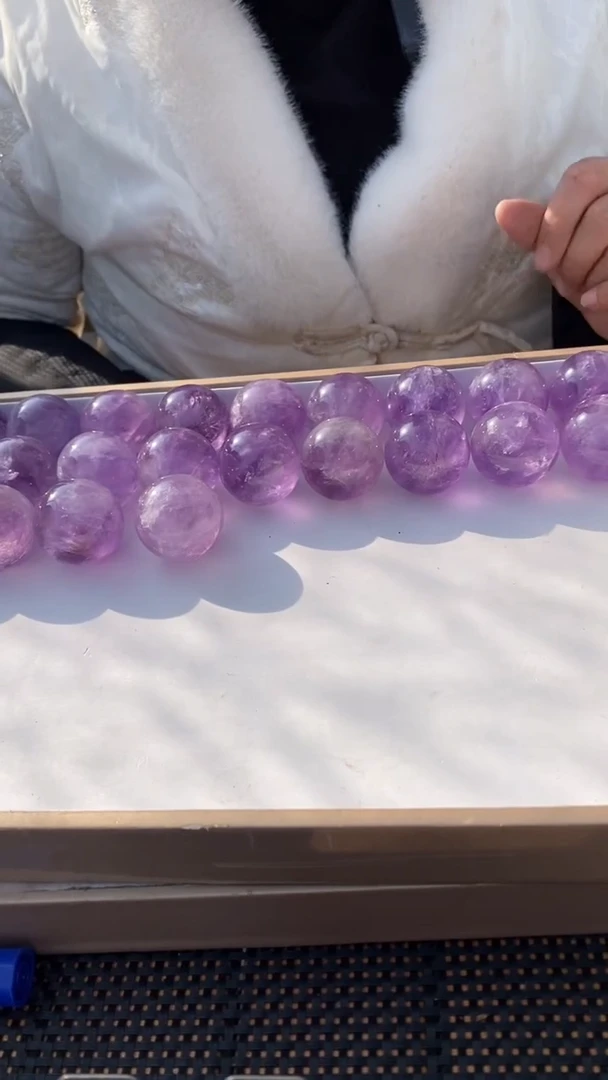 【闪购商品】紫晶球未镶嵌紫晶球D529多样性发其一（不配底座）