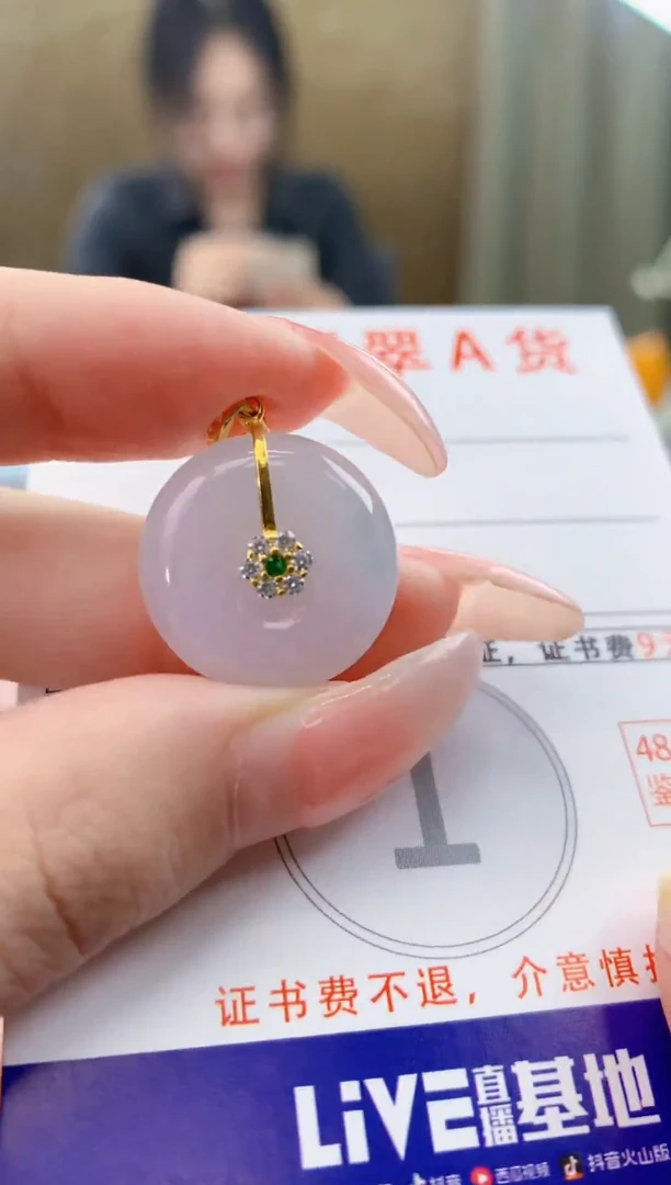 颈饰未镶嵌翡翠天然A货翡翠挂件
