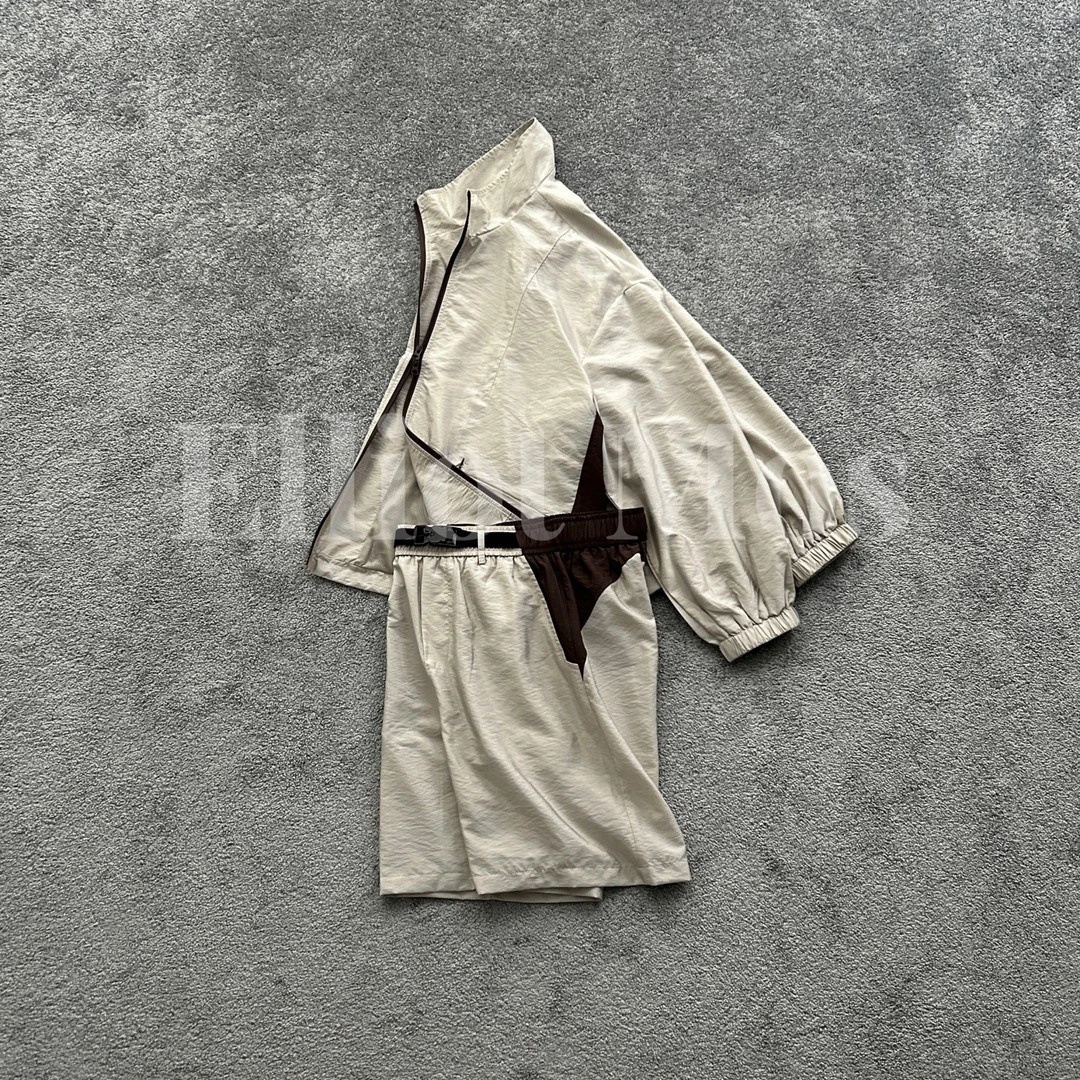 Elliot Mos 光感拼色~Sunscreen Clothing 轻薄简约防晒外套-1086