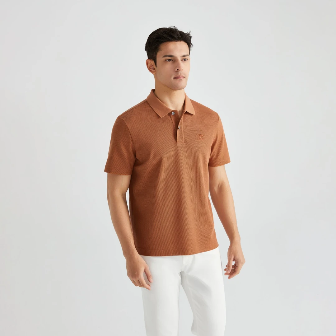 【25新款匹马棉POLO】Satchi男装短袖POLO新品商务休闲T恤纯色