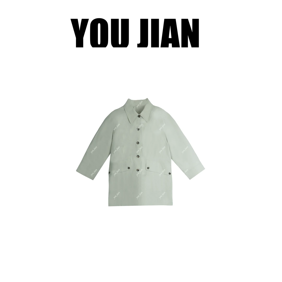 【只言温暖】极简风中长款风衣纯色高级感小众