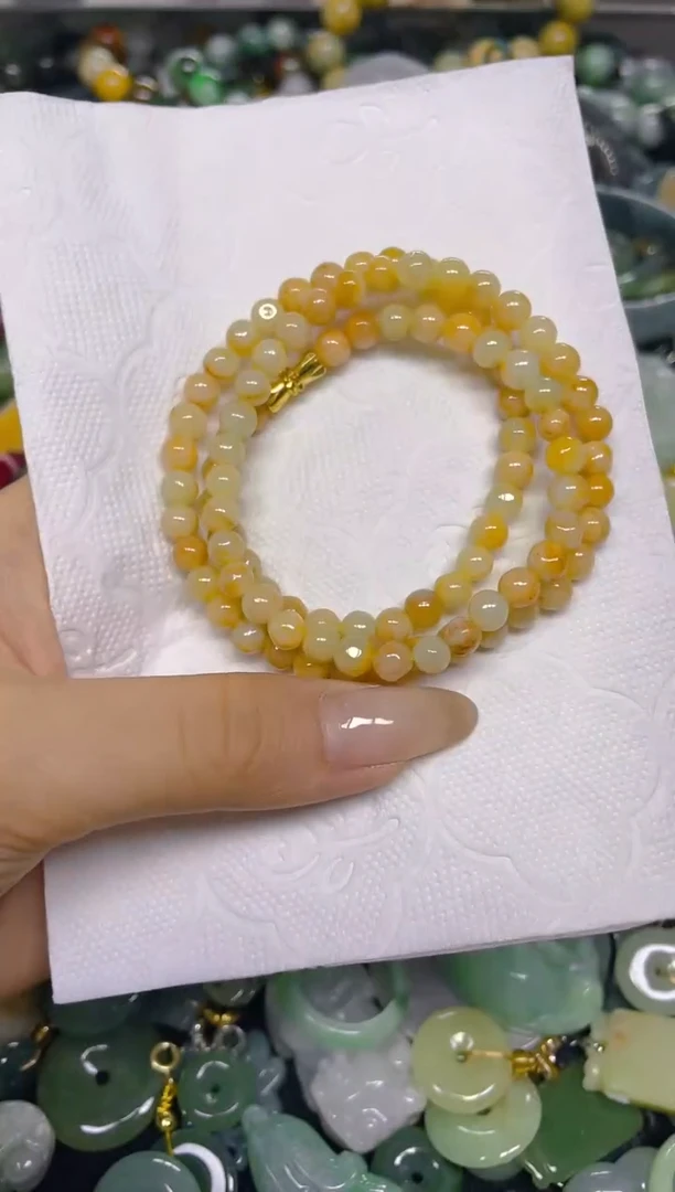 颈饰未镶嵌翡翠5MM/ H /翡翠A货，一件也是批发价