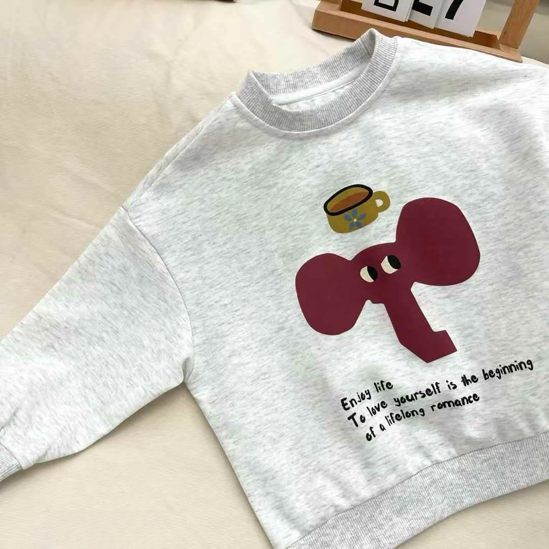 《昊妈家》春款宽松百搭时尚女童 卫衣69327