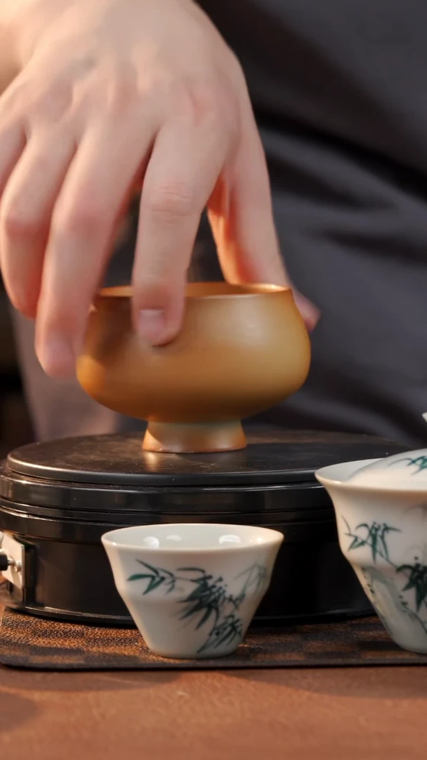 茶具裸烧高足禅定杯@@ST-C40002