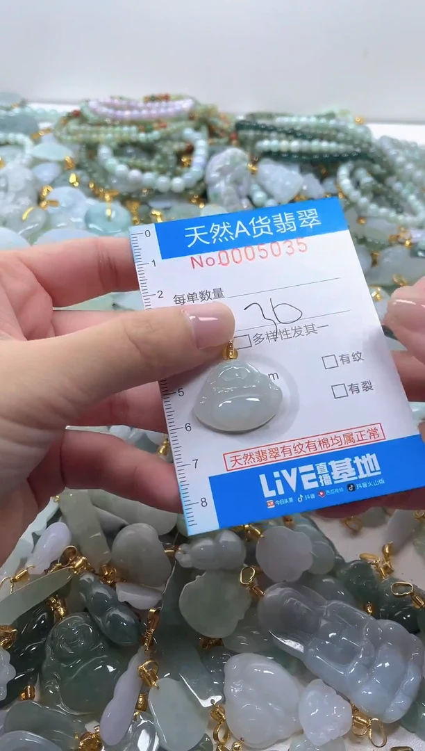 颈饰未镶嵌翡翠净货挂件-5035