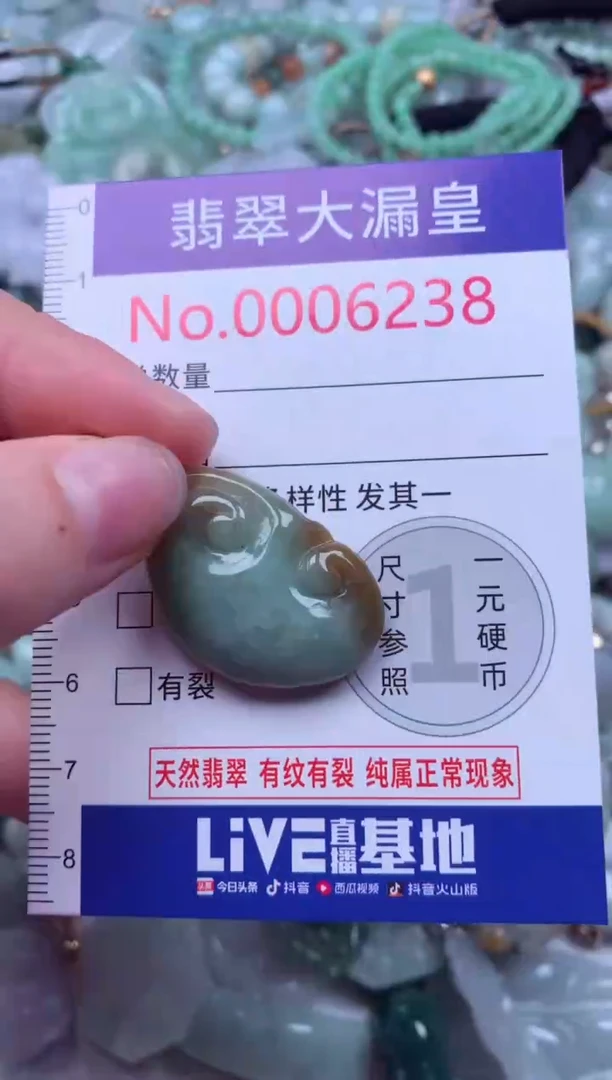 吊坠(不含链)未镶嵌翡翠6238
