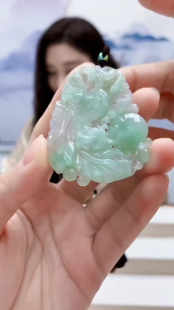 未镶嵌定制翡翠4829lr-毛货挂件54